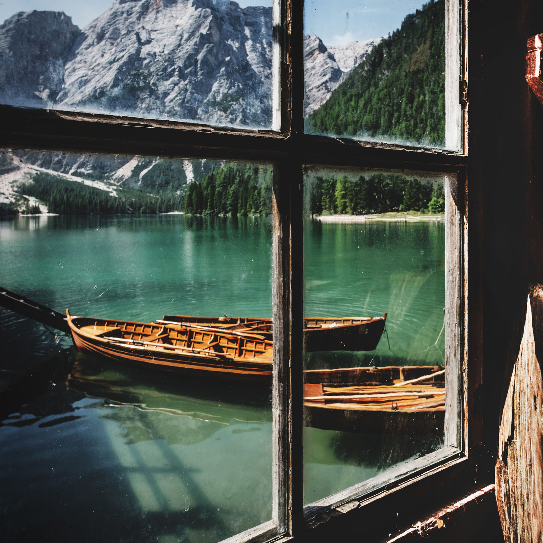 Vista al lago desde la ventana